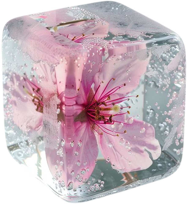 Frozen Floral Cube